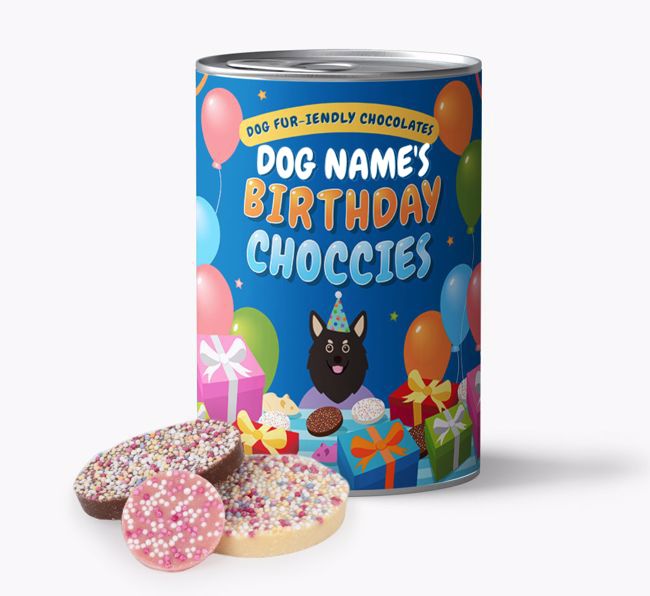 'Birthday Choccies' - Personalised Dog-Friendly Chocolate for your {breedFullName}